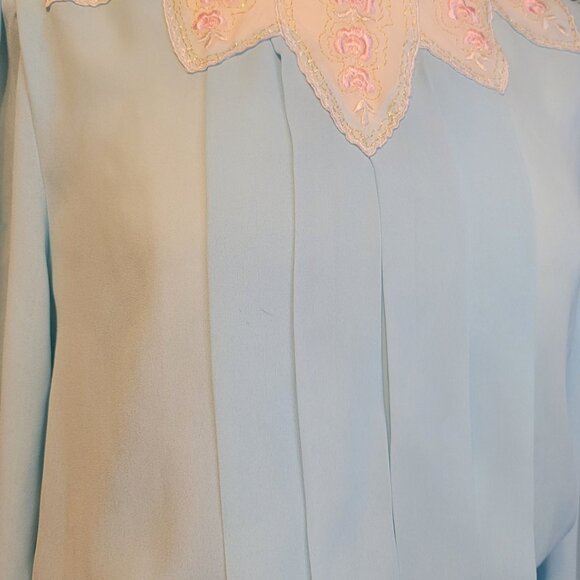 Vintage Monica Richards Dress With Belt Polyester Secretary 70s 80s Floral VTG 1 - Picture 3 of 10